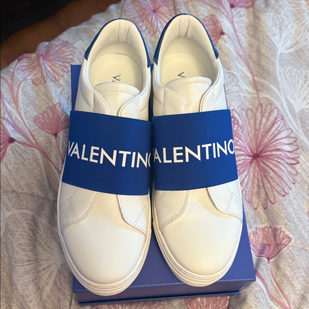 Valentino White and Blue Women's Sneakers